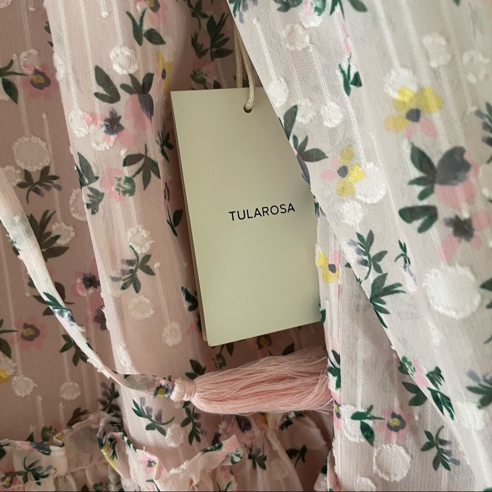 Tularosa Nathalie Pale Pink Floral Tunic Dress - Picture 3 of 7
